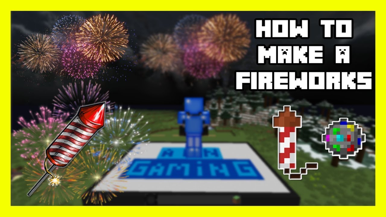 How to Make Fireworks in Minecraft ( Automatic Firework Battery Launcher )