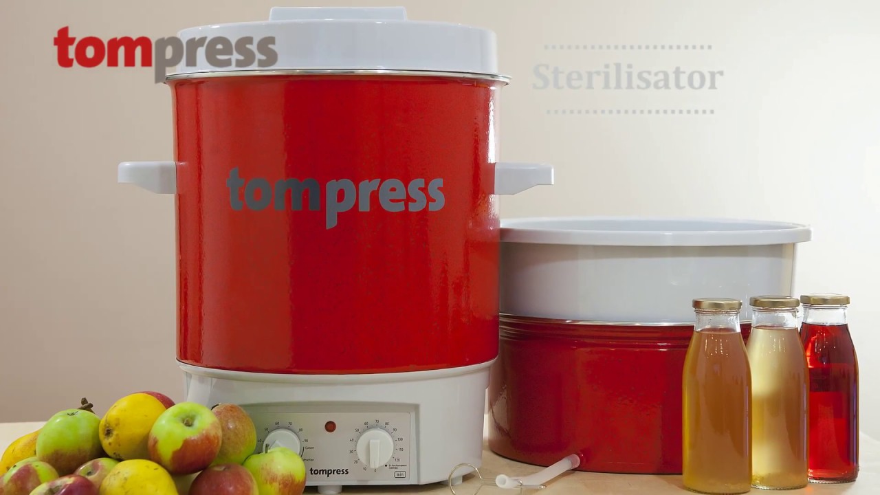 Elektrischer Pasteurisierer emailliert, mit Timer, Tom Press