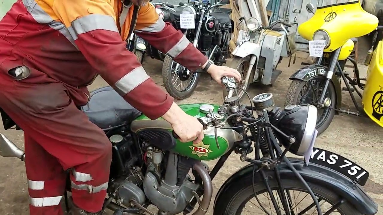 1937 BSA Empire Star 350cc at Andy Tiernans #08236BSA