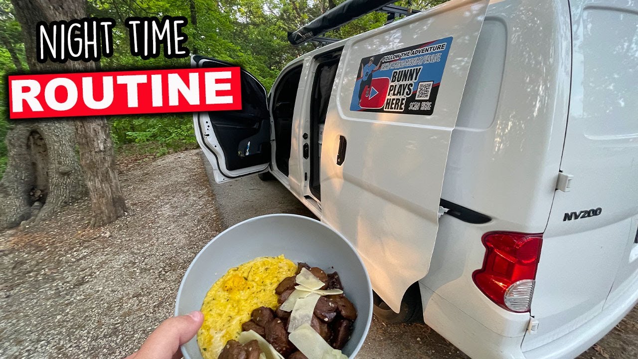 Van Life Night Time Routine | What I Do At Camp Before Bed Each Night | Cooking, Skincare & More!