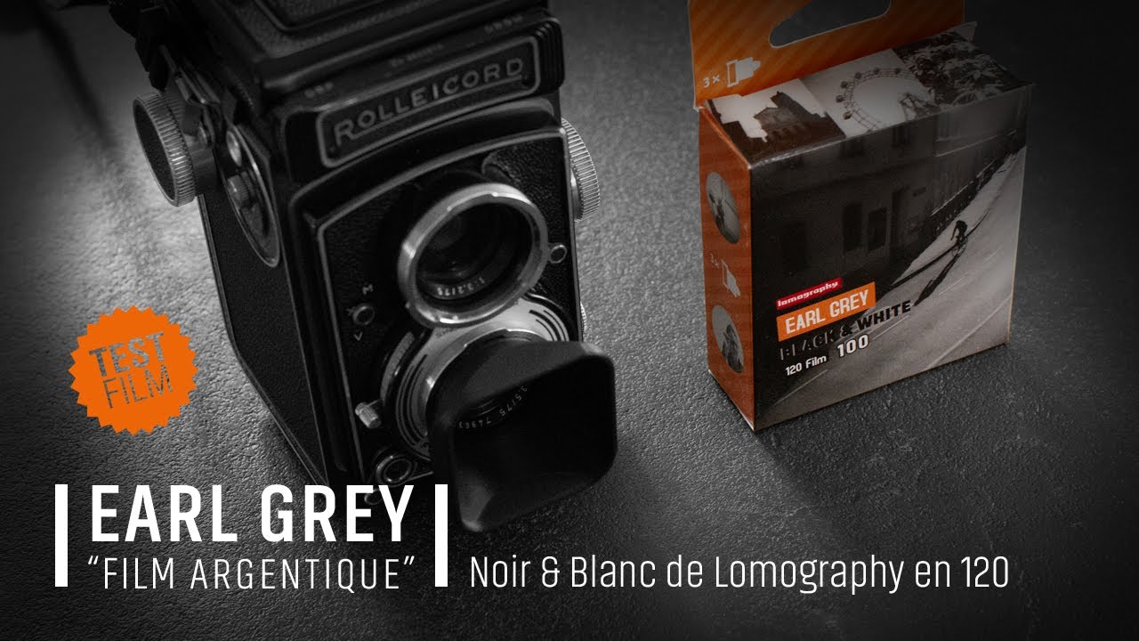EARL GREY "FILM ARGENTIQUE", noir et blanc de Lomography en format 120