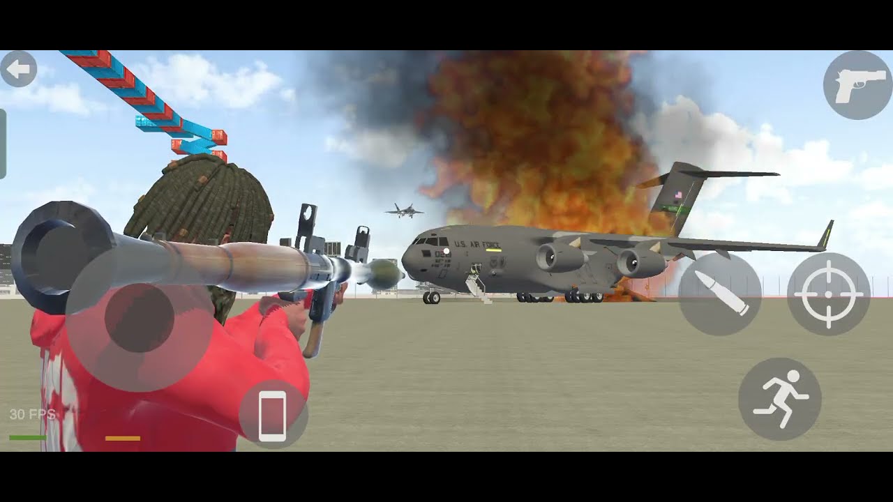 Mobile GTA ACTION 🔥 | Franklin RPG Mission vs US Cargo Plane!