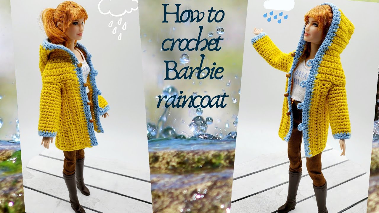 How to crochet Barbie raincoat 🌧