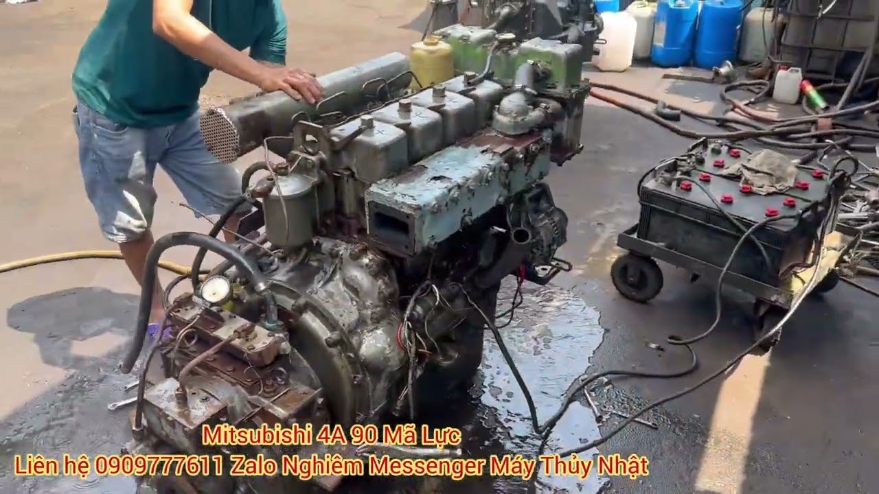 Động Cơ Tàu Thủy Mitsubishi 4A Vừa Về Test Nổ Rất