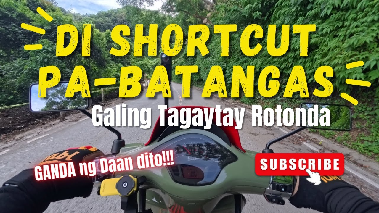 Vespa Ride Pababa ng Batangas via Tagaytay-Talisay Road