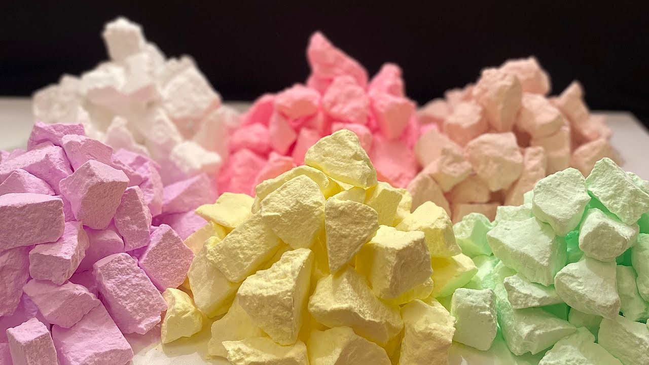 ASMR Baking Soda powder Pink white yellow green purple beige