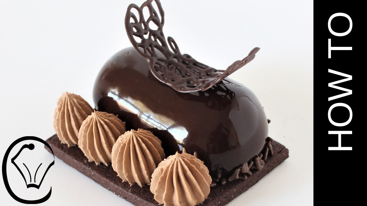Mini Caramel Cheesecake Whipped Chocolate Ganache Mousse Chocolate Pastry