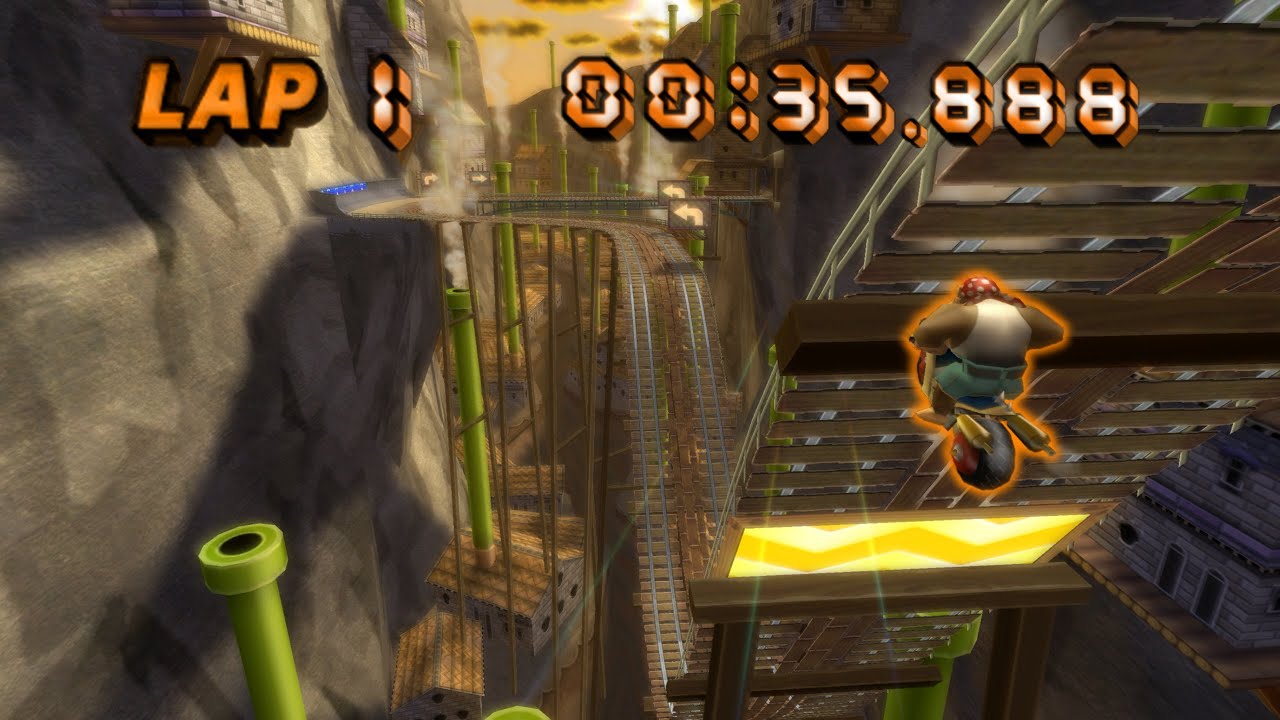 [MKW TAS] Wario's gold mine lap 1 (no-glitch) - 35.888