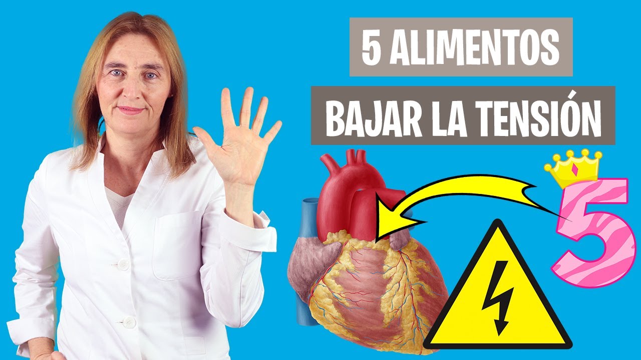 5 ALIMENTOS que AYUDAN a BAJAR la TENSIÓN | Alimentos antihipertensivos | Nutrición clínica