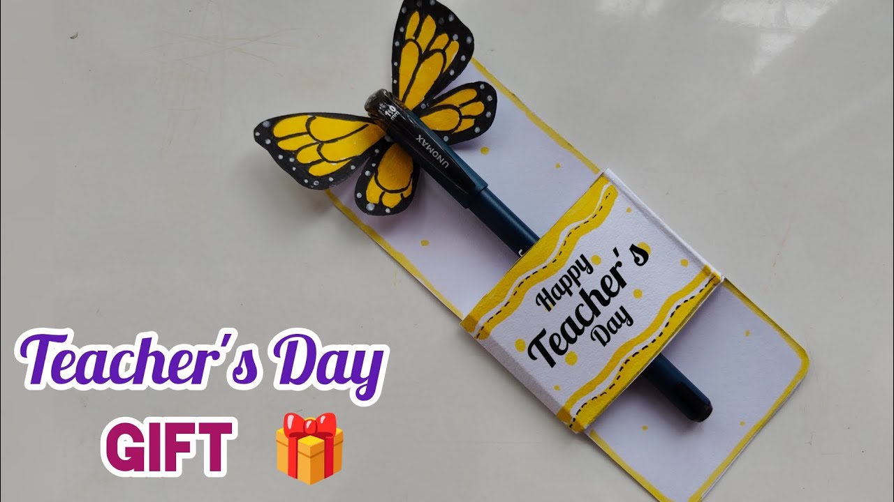 Teacher's Day Pen Gift Card/Teacher's Day 2025 Gift Ideas/DIY Teacher's Day Card #teachersdaypengift