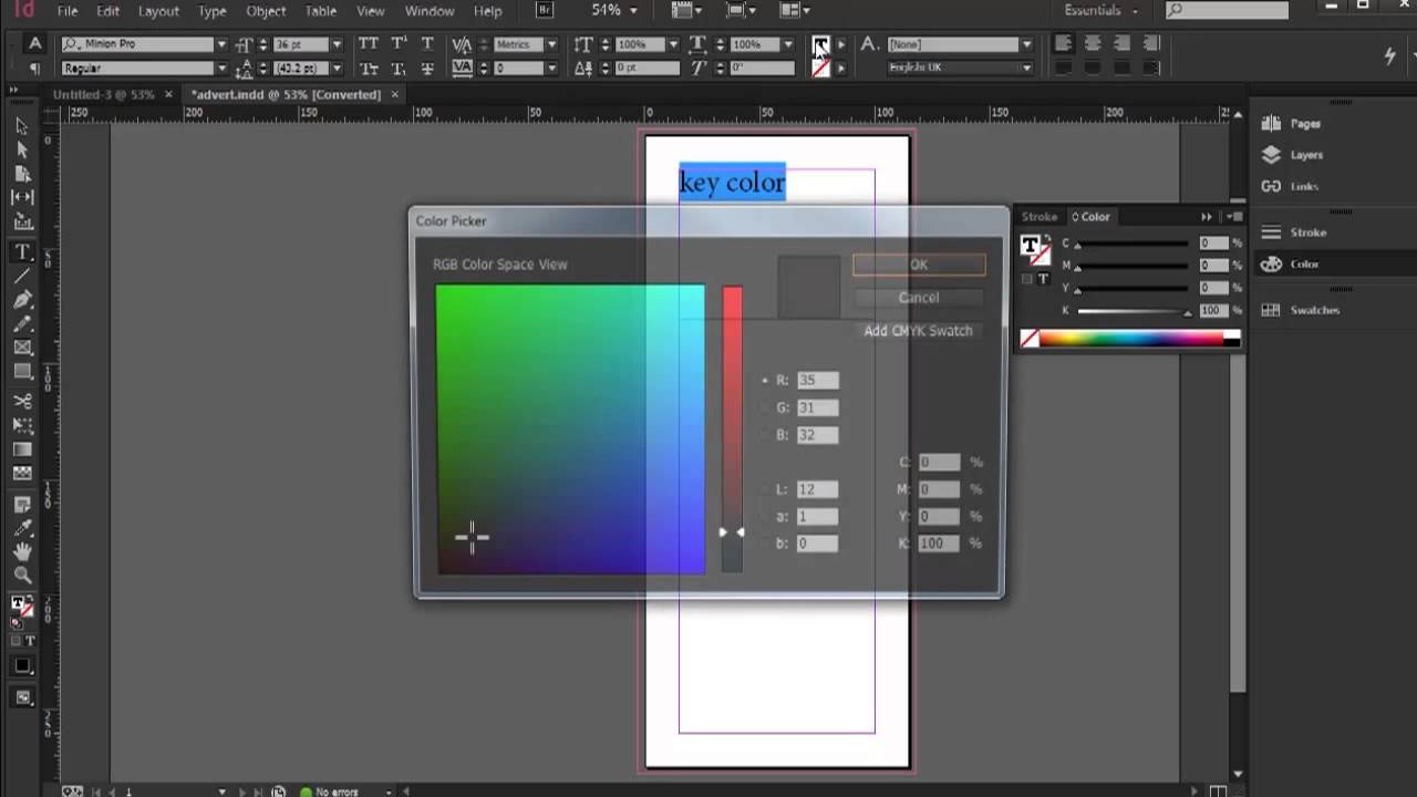 Creating Color - InDesign CC Tutorial [4/20]