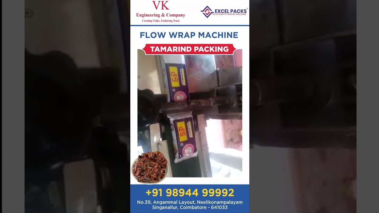 Flow Warp Machine I packaging machine I All packing solutions I Tamarind Packaging I V K Engineering