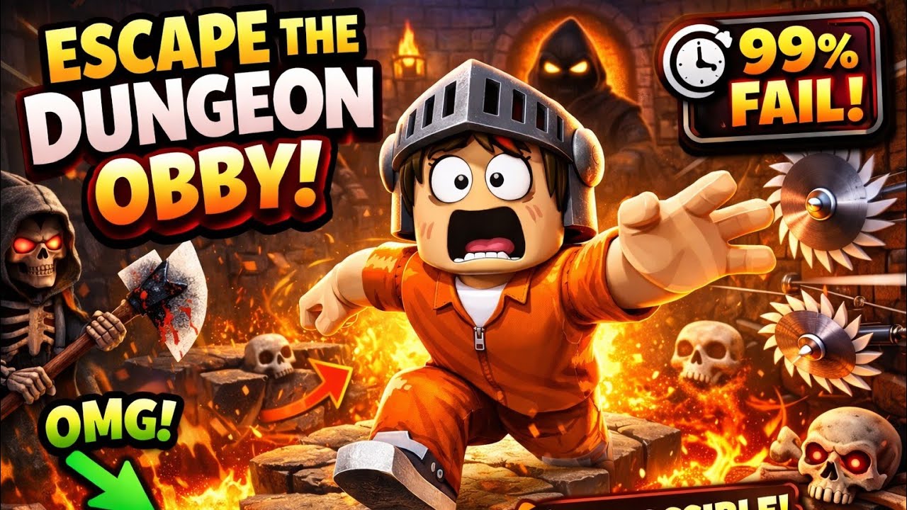ESCAPE THE DUNGEON OBBY | Roblox Obby Gameplay #roblox #scaryobby