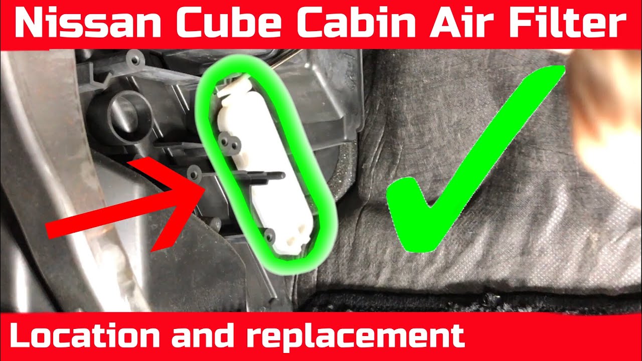 Замена салонного фильтра Nissan Cube
