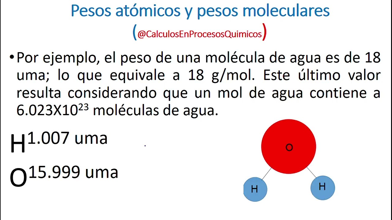PESOS ATÓMICOS Y PESOS MOLECULARES DE LAS SUSTANCIAS