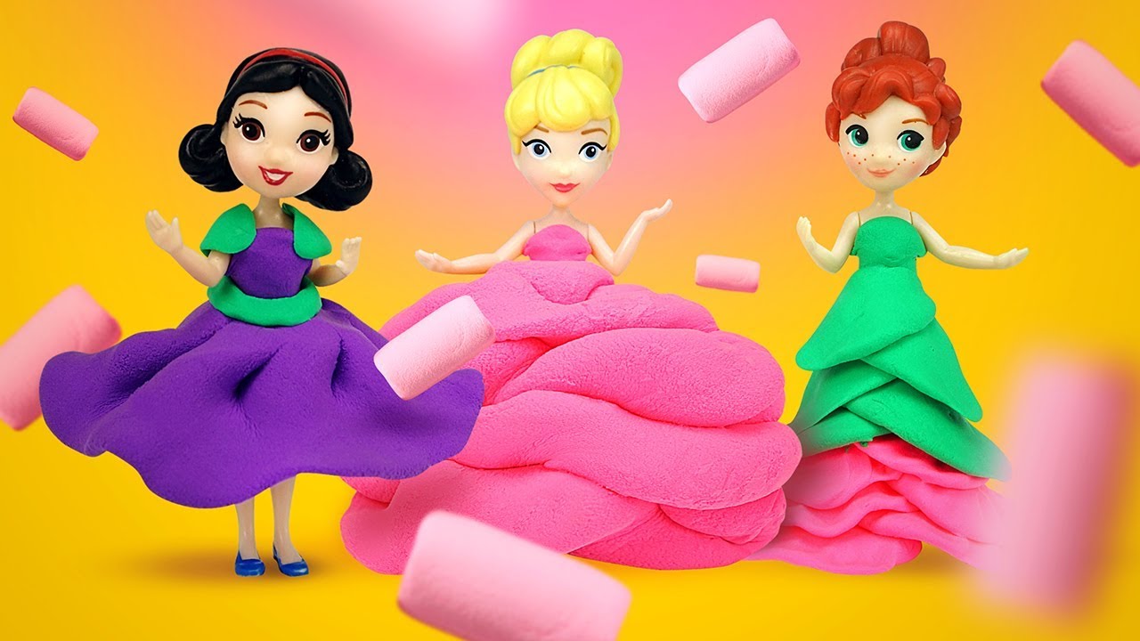 Платья для принцесс из пластилина. Рукоделие для детей. Игрушкин ТВ