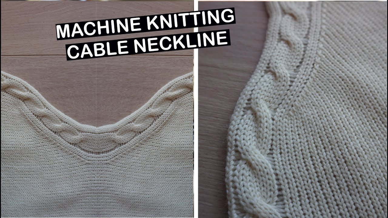 Knitting sideways  - how to add a cable detail to your neckline