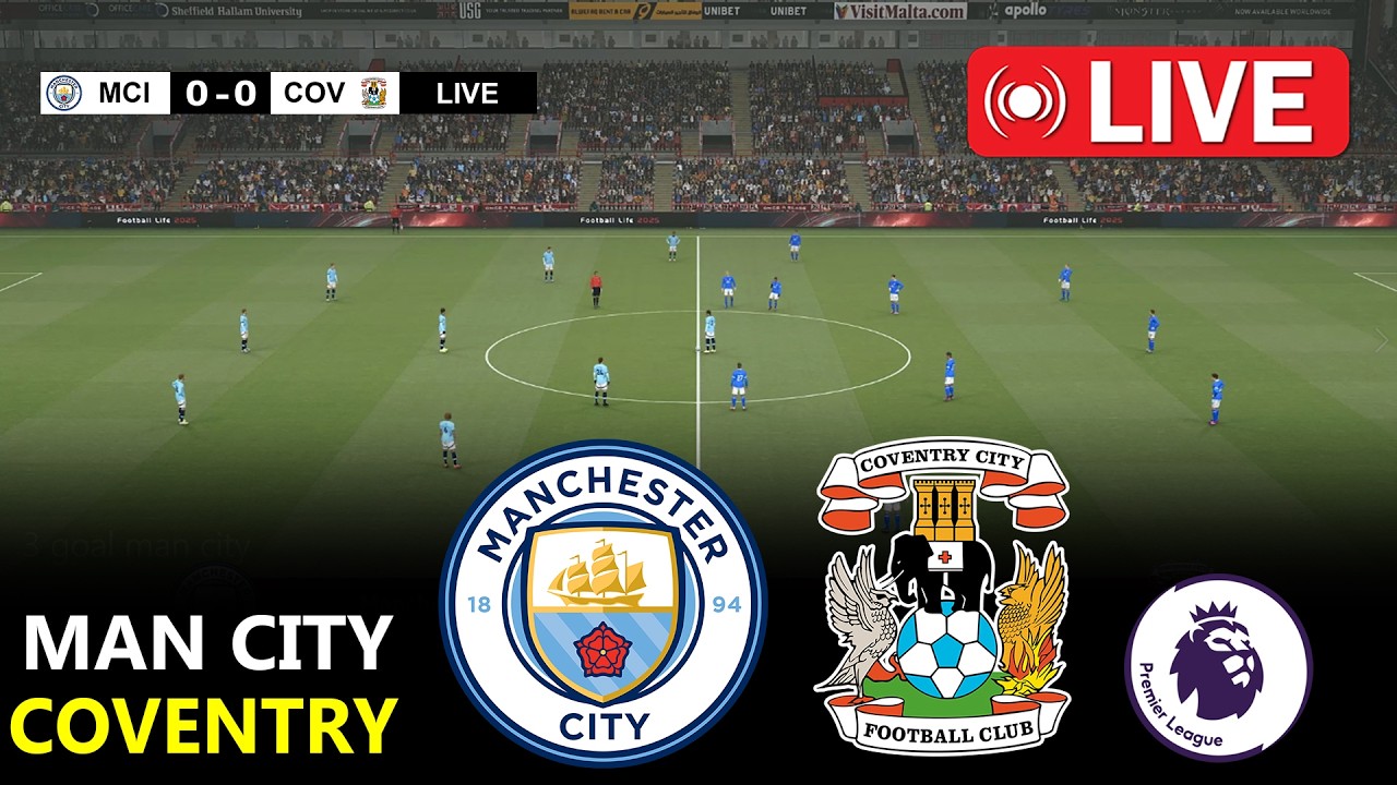 🔴LIVE : Manchester City vs Coventry | Premier League 2026 | Epl Live | eFootball Pes 21 Gameplay