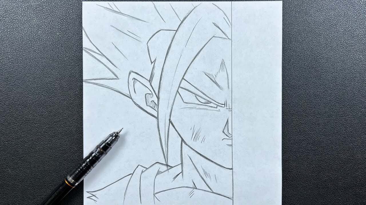 Anime sketch | how to draw gohan ssj2 - step-by-step