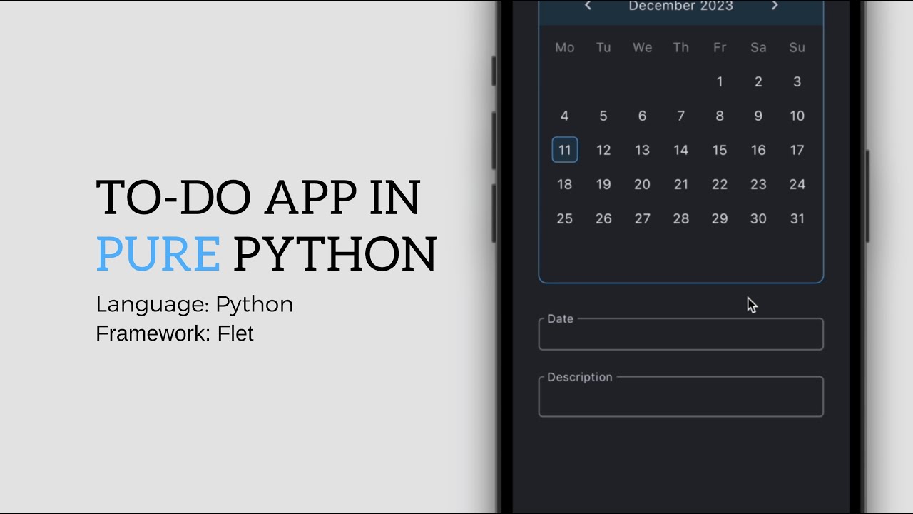 Simple To-Do  Application In Python - Flet Tutorial