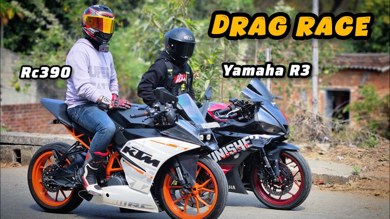 Yamaha R3 bs6 vs Ktm rc390 bs3 Drag Race