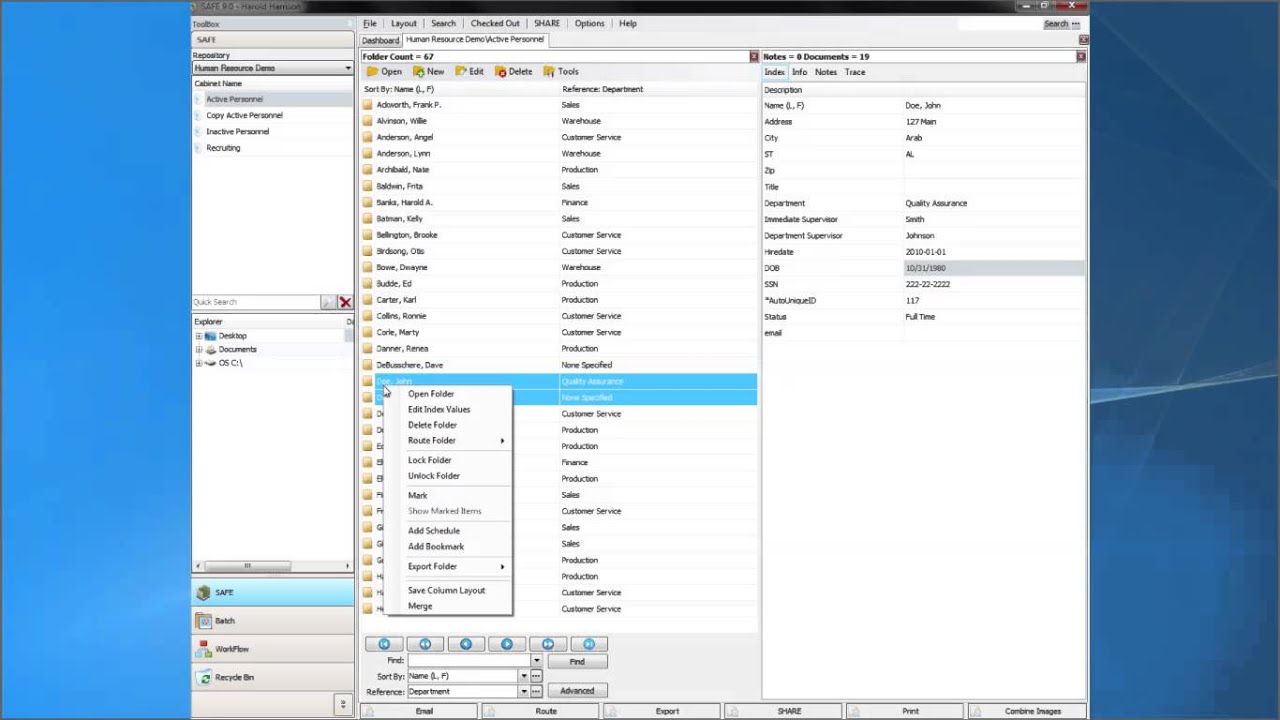 Cabinet Learning Series Shorts -- Merging Folders in SAFE