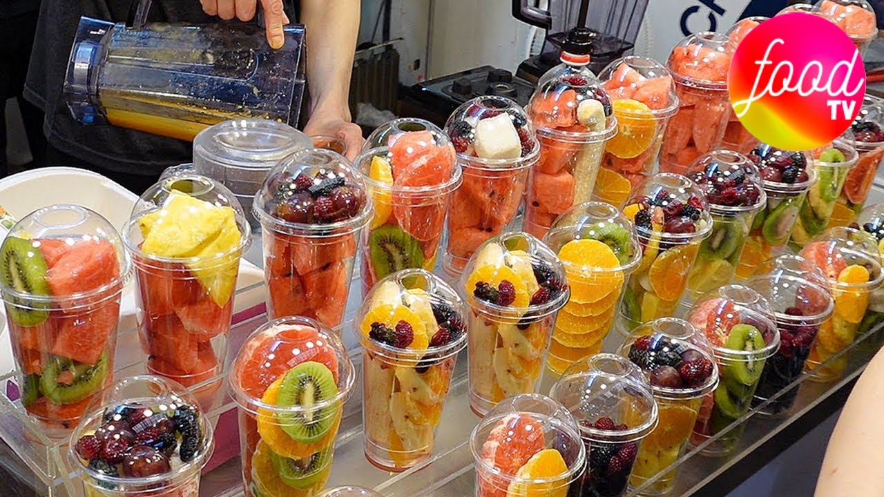 LIMPO E FRESCO! FABRICA&Ccedil;&Atilde;O DE SUCO DE FRUTAS - COMIDA DE RUA COREANA