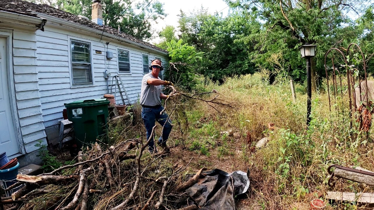 SIDEWALKS And PATIOS Were BURIED In The CRAZY OVERGROWTH Backyard