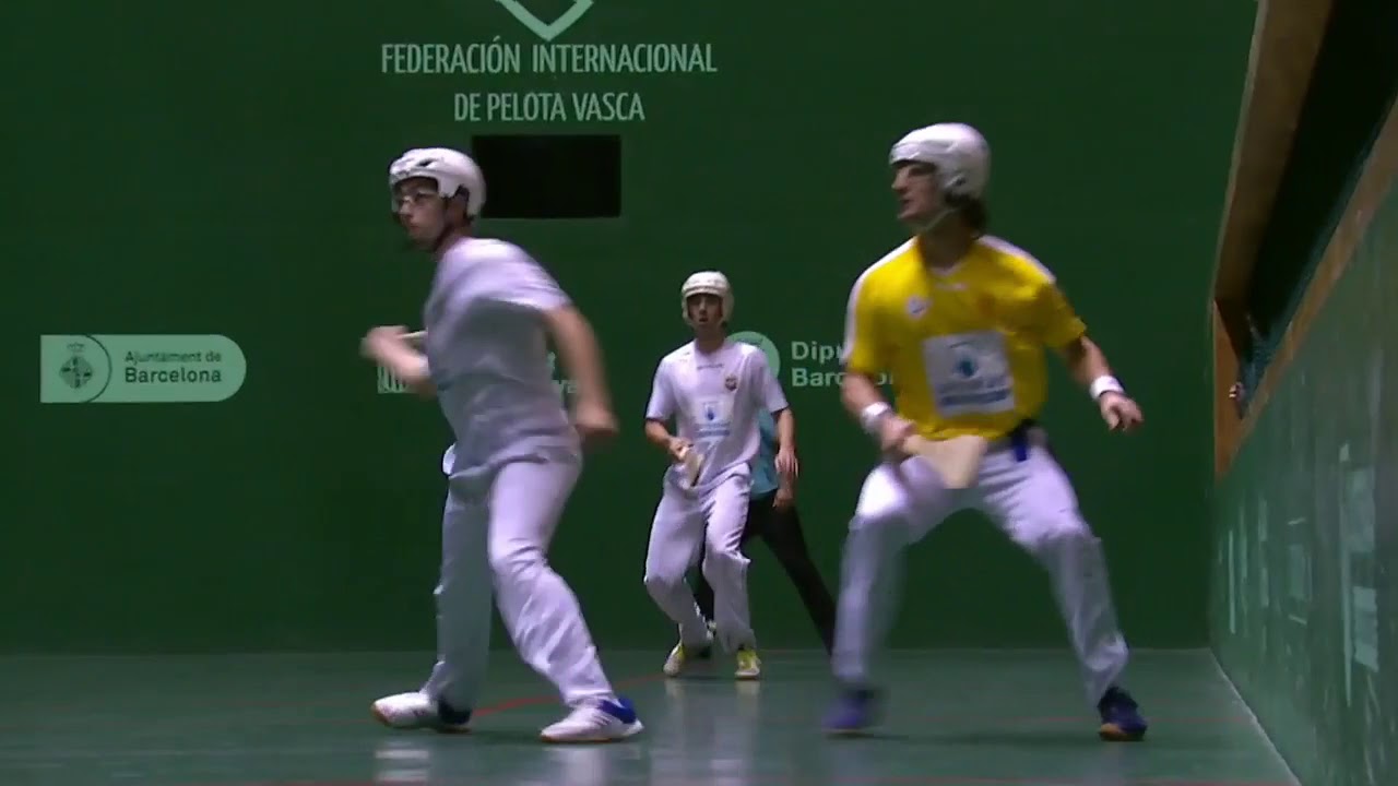 CAMPEONATO MUNDIAL DE PELOTA VASCA TRINQUETE PAREJAS PALA CUERO ESPAÑA VS URUGUAY