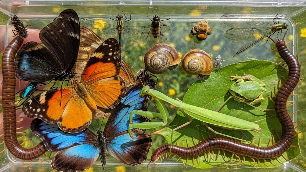 You Won’t Believe What I Found! Centipede, Frog & Snails! 🌿🐞🦎