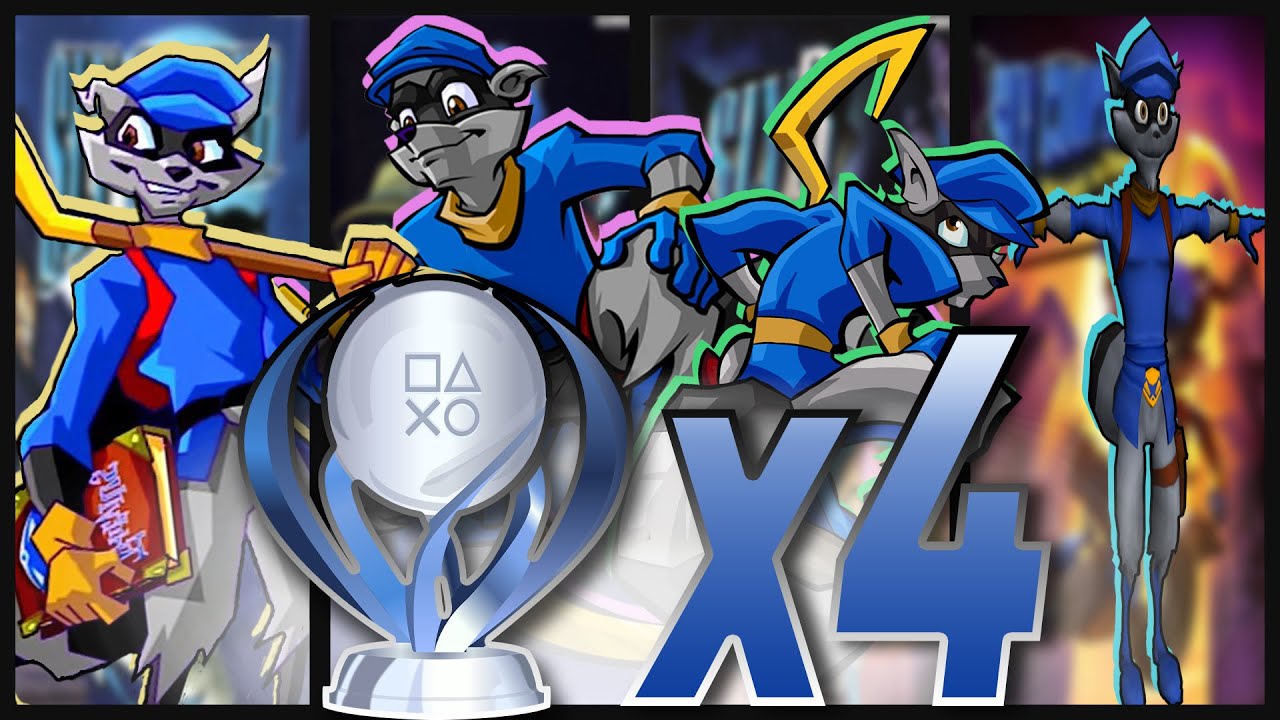 I got ALL FOUR Sly Cooper Platinum Trophies!