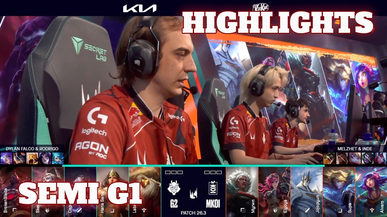 G2 vs MKOI - Game 1 Highlights | Semi Final LEC Versus 2026 Playoffs | G2 Esports vs Movistar KOI G1