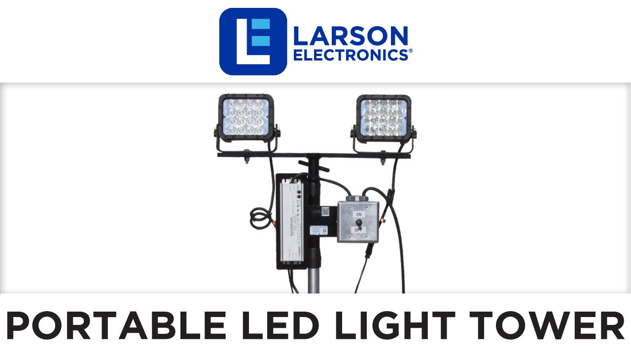 Portable LED Telescoping Light Tower - 96 Watts - Adustable U-Bracket - 120-277VAC - 5,760 Lumen