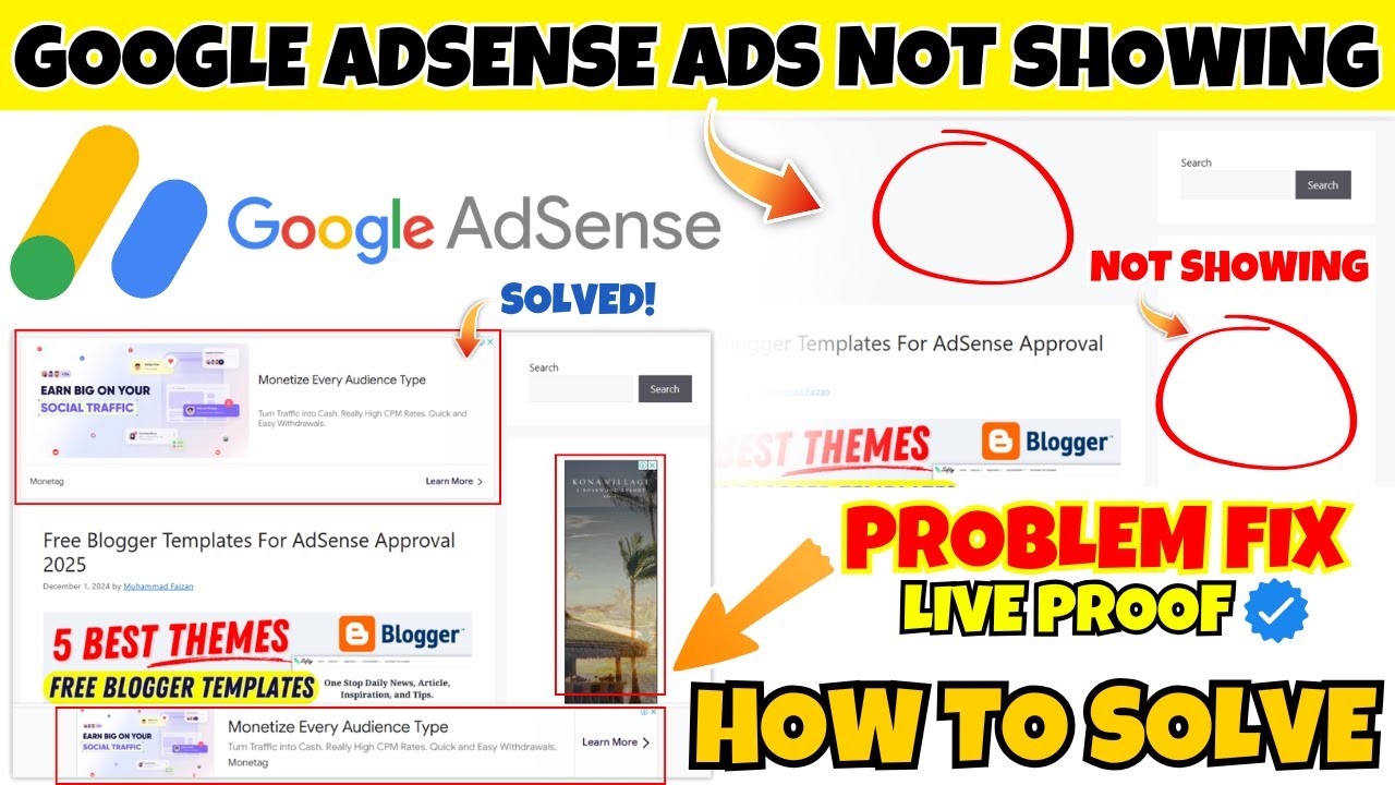 Google AdSense Ads Not Showing Problem Solve 2025 | AdSense Ads Issue Fix | Live Proof
