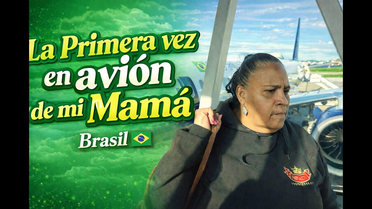 Primera vez en un Avion de mi madre  
