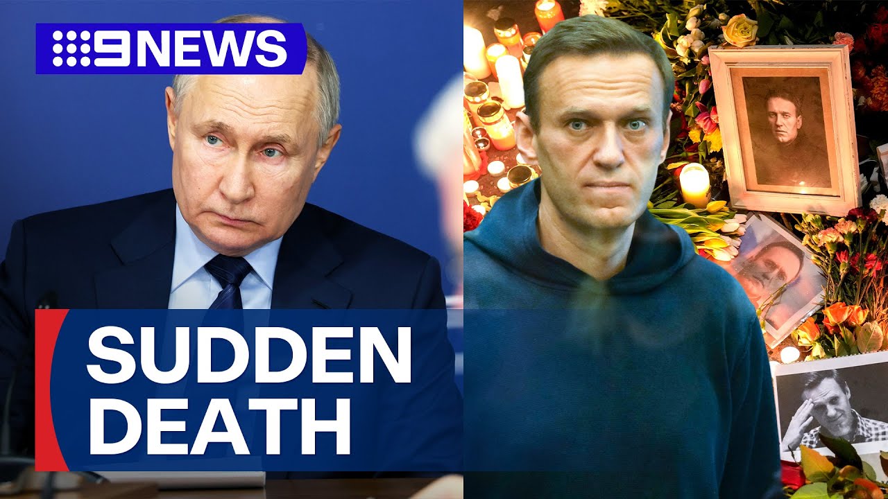 Western leaders blame Putin for sudden death of his fiercest critic in prison | 9 News Australia