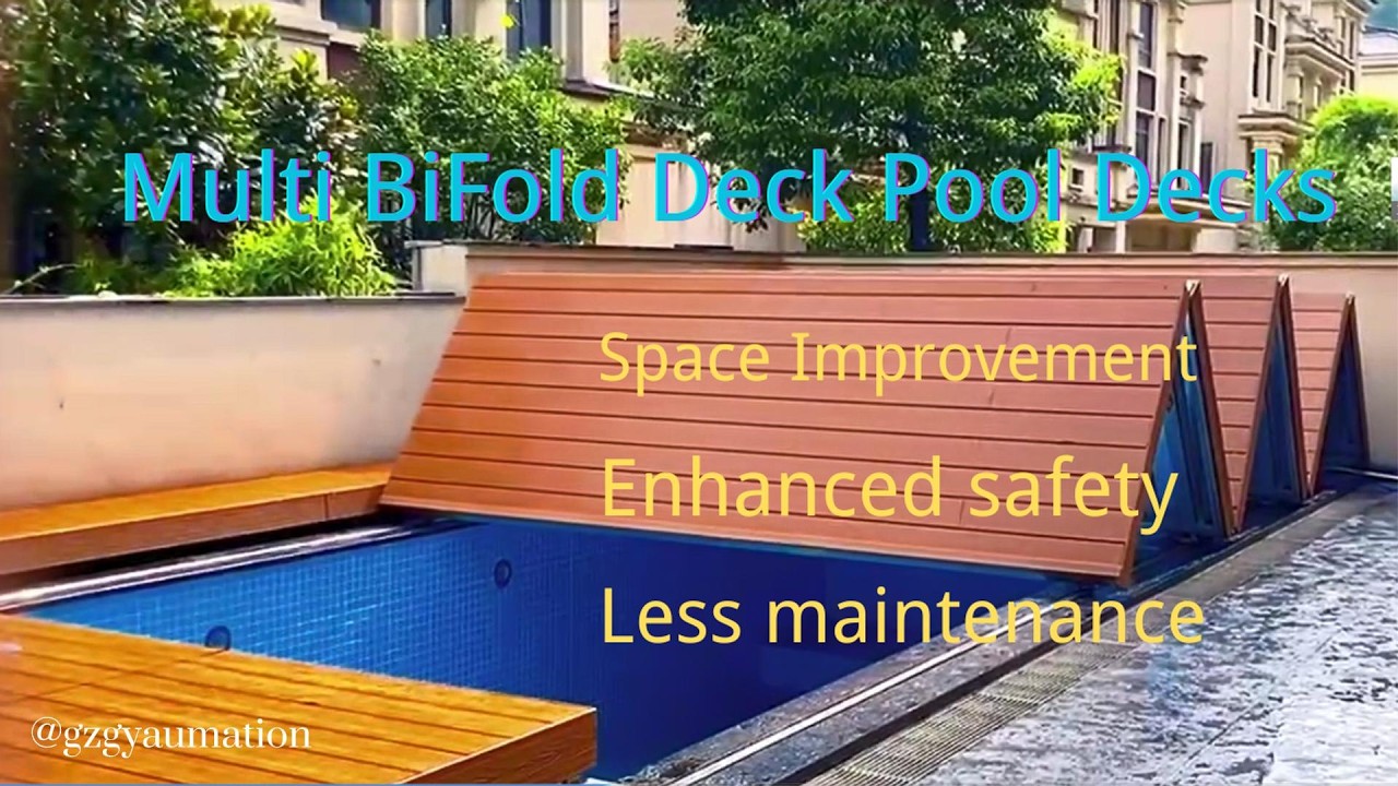 What are Multi Bi-Folding Deck Pool Decks? |Automatic Folding Pool Cover
