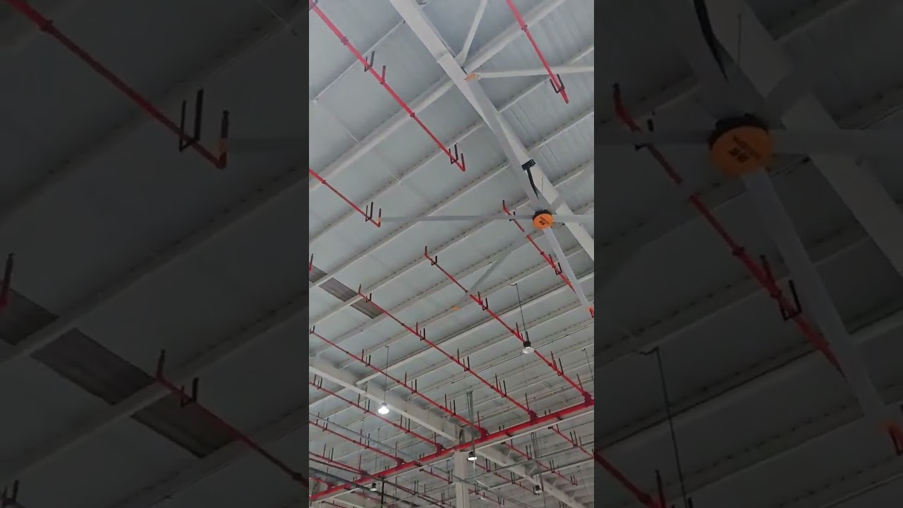 7.3m HVLS Industrial Ceiling Fans - Large Warehouse Fans#hvlsfans #temple Fans #Large area Fans