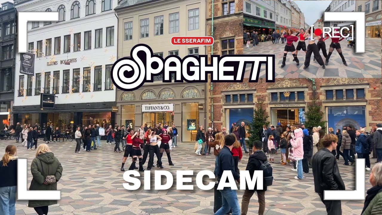 [KPOP IN PUBLIC, SIDECAM] SPAGHETTI - LE SSERAFIM Dance Cover from Denmark | CODE9 DANCE CREW