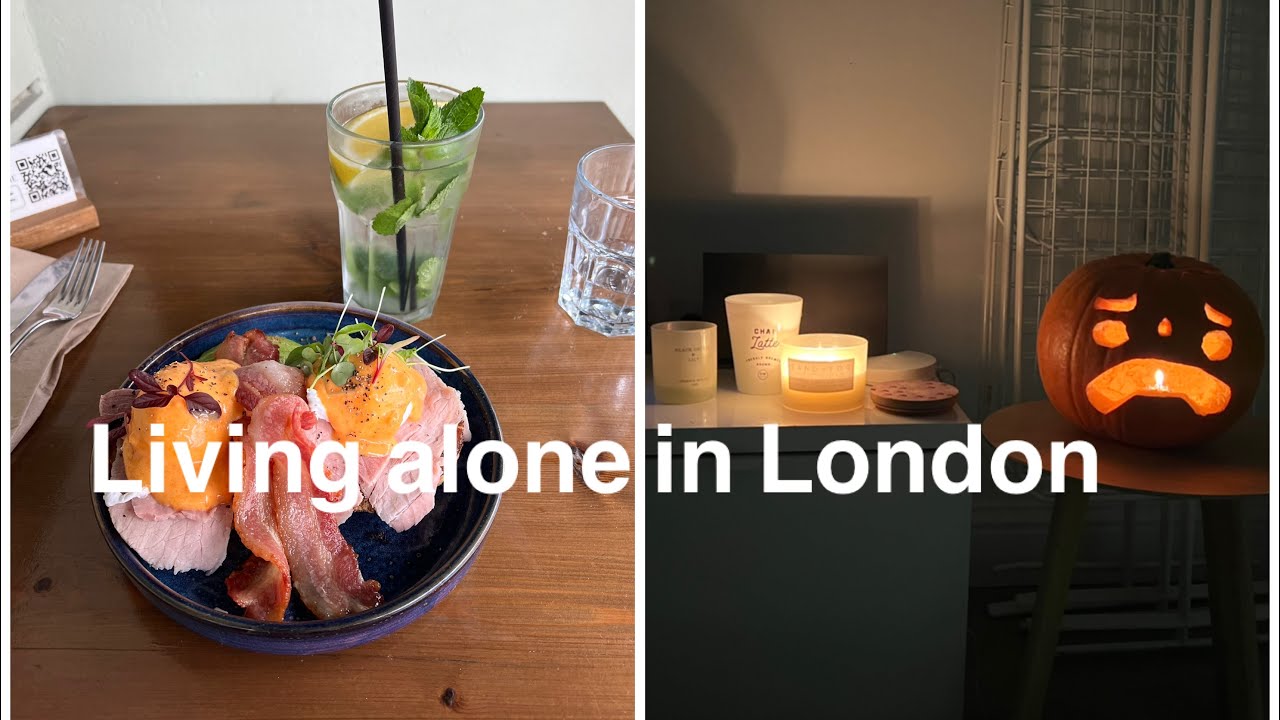 Living alone in London 🇬🇧|Realistic life of a 26yo in London| Introverted foodie|Halloween vlog🎃