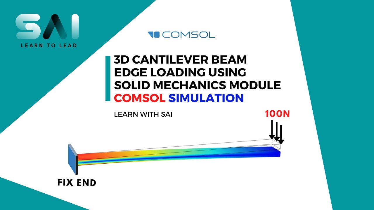 Учебное пособие COMSOL 05 | 3D-моделирование консольной балки | Учебное пособие по механике твёрд...