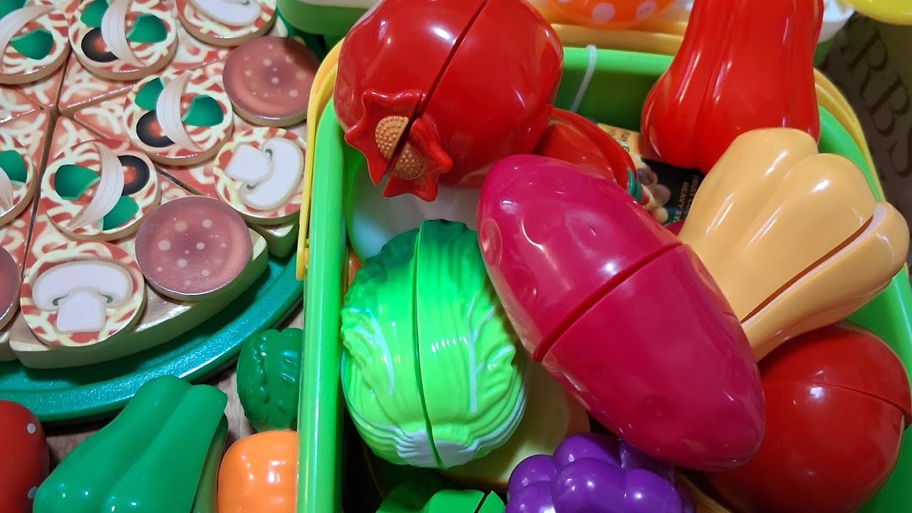 ASMR PLAYING CUTTING FOOD, FRUITS AND vegetables toys #shorts #relaxing