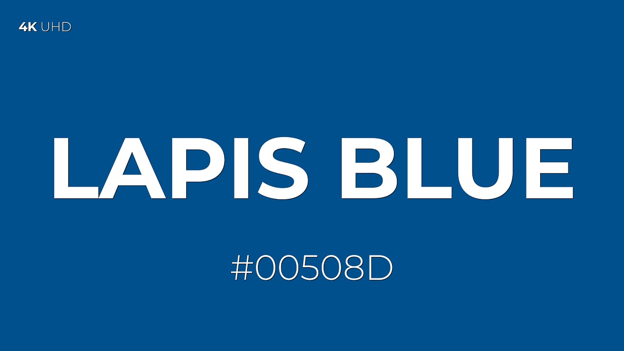 Lapis Blue Screen - Ultimate Room Transformation Light - (#00508D) - RGB(0, 80, 141)