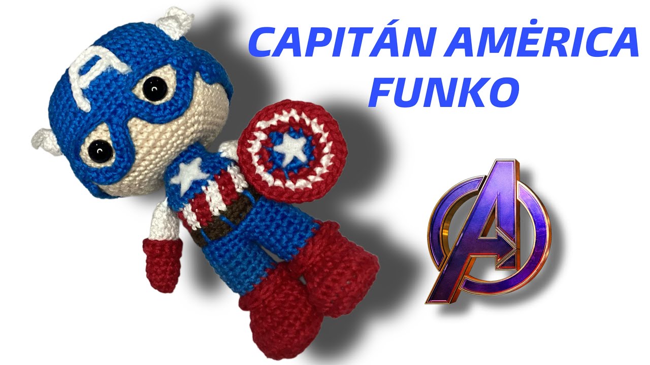 CAPITÁN AMÉRICA FUNKO Amigurumi 1/3 (SUBS🇺🇸🇧🇷) #capitanamericaacrochet #capitanamericafacildehacer