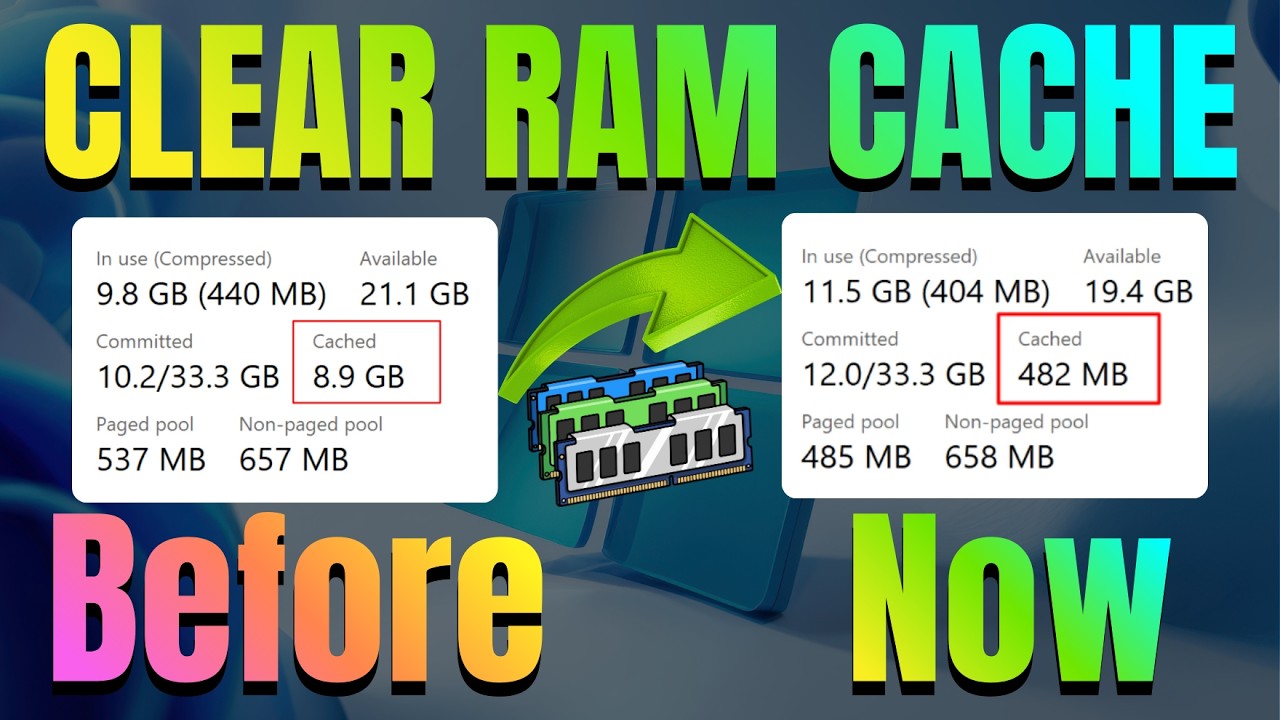 Windows Running Slow? Clear RAM Cache NOW! (Windows 10/11 Tutorial)