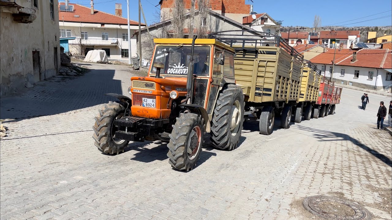 FİAT 640 4x4 DÖRT RÖMORKLA RAMPA ÇIKIŞI