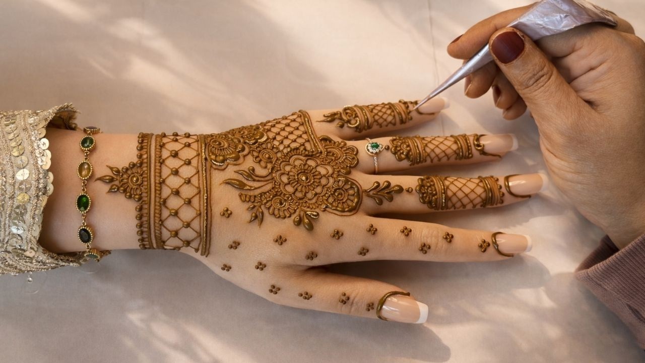 Stylish Simple Henna Design For Back Hand | Easy Henna Design Tutorial #hennabyayshanavaz