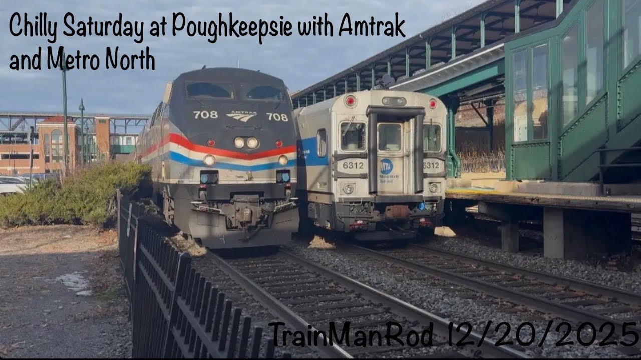 Chilly Saturday at Poughkeepsie with Amtrak and Metro North