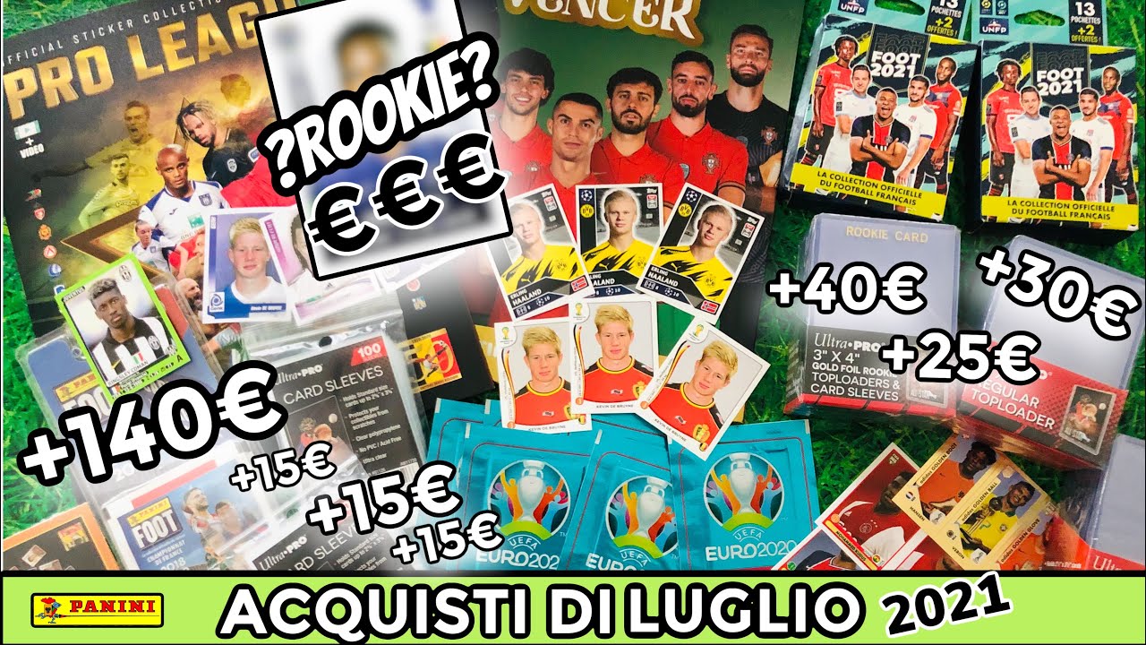 UNBOXING ACQUISTI DI LUGLIO🥶*ROOKIE COSTOSA ESAURITA!* - CALCIATORI PANINI EURO 2020/21