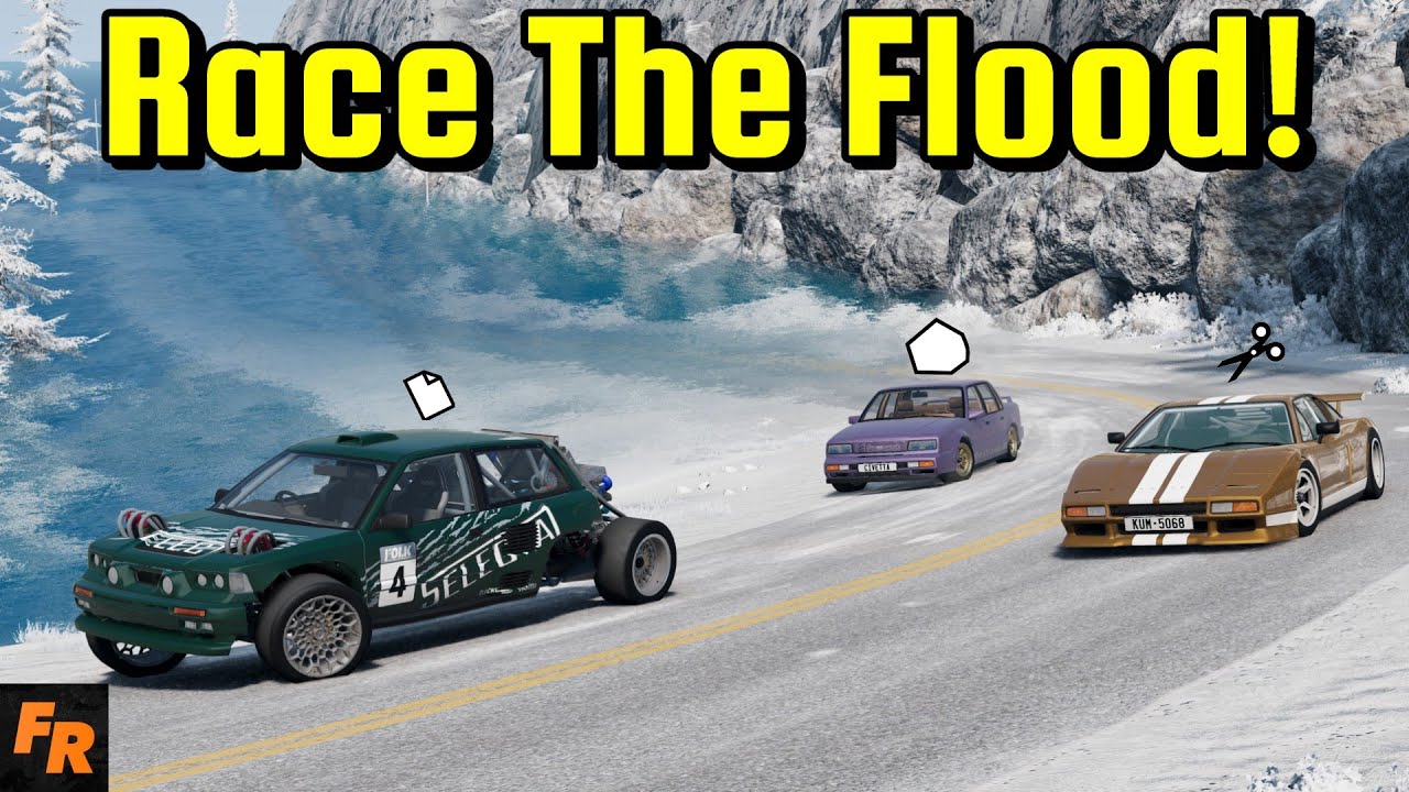 Race The Flood But Things Get Very Silly! - BeamNG Drive